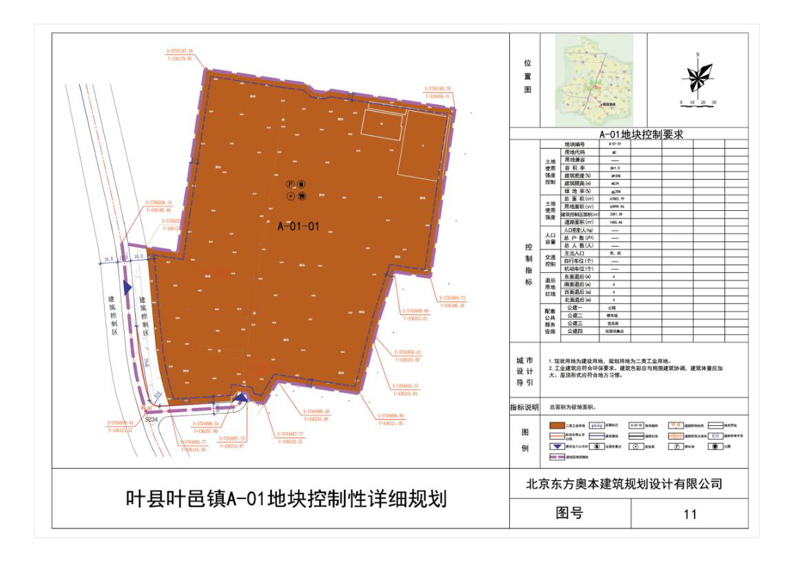 叶县叶邑镇 a-01地块(原猪场用地)控制性详细规划公示